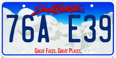 SD license plate 76AE39
