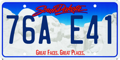 SD license plate 76AE41