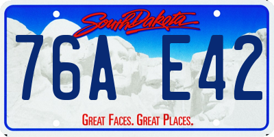 SD license plate 76AE42