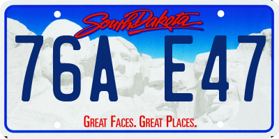 SD license plate 76AE47