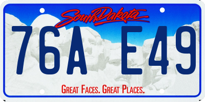 SD license plate 76AE49