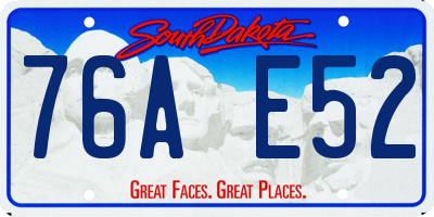 SD license plate 76AE52