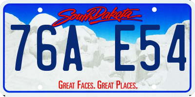 SD license plate 76AE54