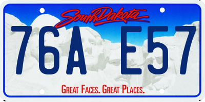 SD license plate 76AE57