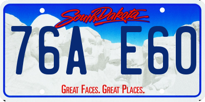 SD license plate 76AE60