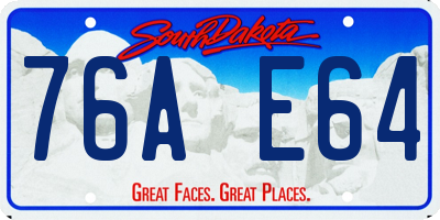 SD license plate 76AE64