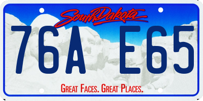 SD license plate 76AE65