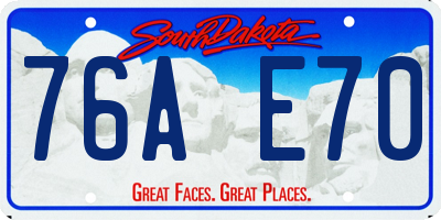 SD license plate 76AE70