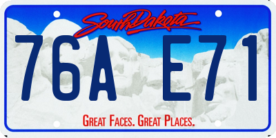 SD license plate 76AE71