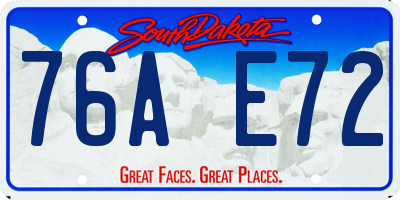 SD license plate 76AE72