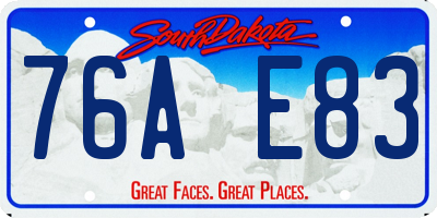 SD license plate 76AE83