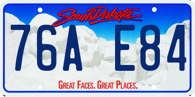 SD license plate 76AE84
