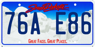 SD license plate 76AE86