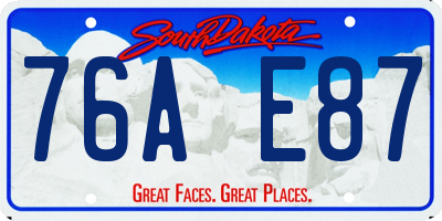 SD license plate 76AE87