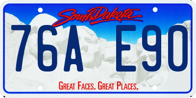 SD license plate 76AE90