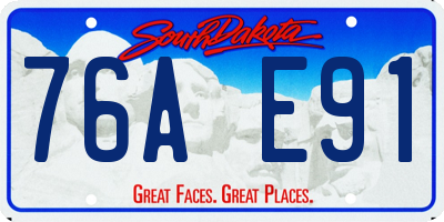 SD license plate 76AE91