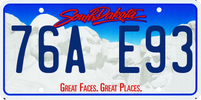 SD license plate 76AE93
