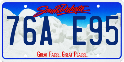 SD license plate 76AE95
