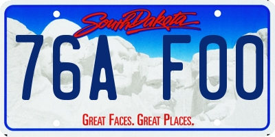 SD license plate 76AF00