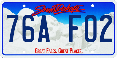 SD license plate 76AF02