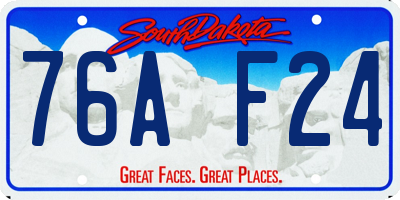 SD license plate 76AF24
