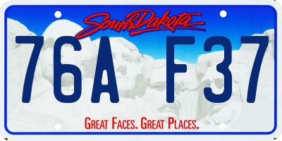 SD license plate 76AF37