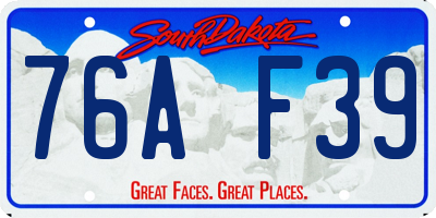 SD license plate 76AF39