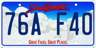 SD license plate 76AF40