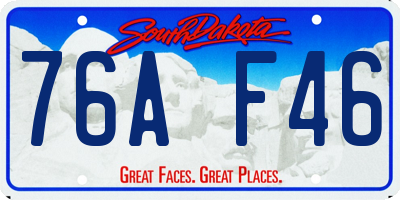 SD license plate 76AF46