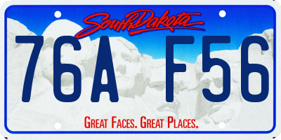SD license plate 76AF56