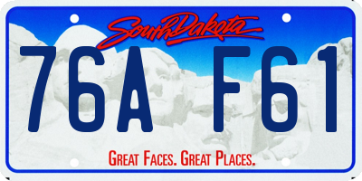 SD license plate 76AF61