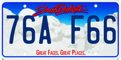 SD license plate 76AF66