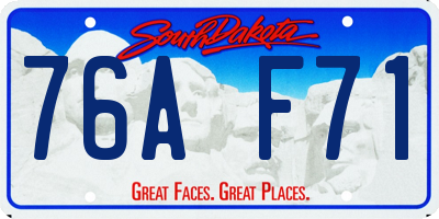 SD license plate 76AF71