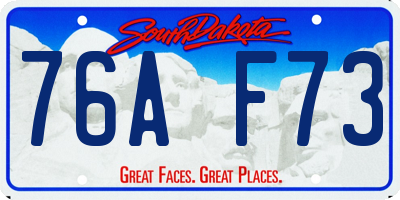 SD license plate 76AF73