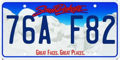 SD license plate 76AF82
