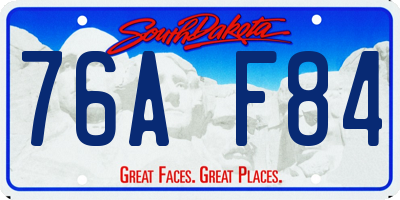 SD license plate 76AF84