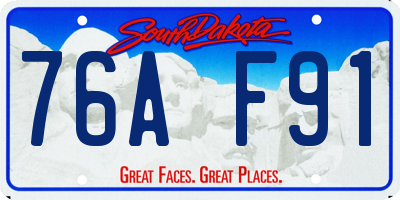 SD license plate 76AF91