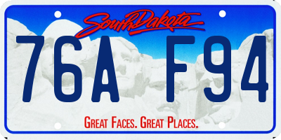 SD license plate 76AF94