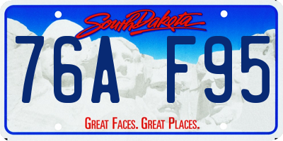 SD license plate 76AF95