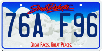 SD license plate 76AF96