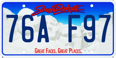 SD license plate 76AF97