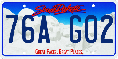 SD license plate 76AG02