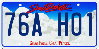 SD license plate 76AH01