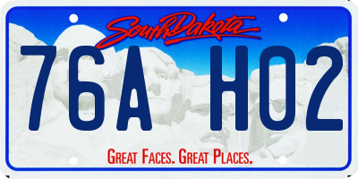 SD license plate 76AH02