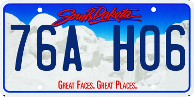 SD license plate 76AH06