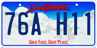 SD license plate 76AH11