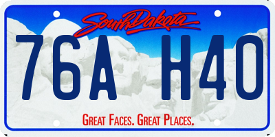 SD license plate 76AH40