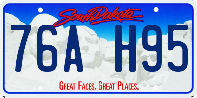 SD license plate 76AH95
