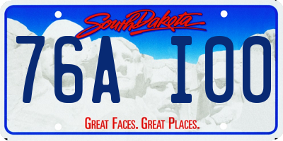 SD license plate 76AI00