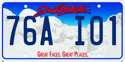 SD license plate 76AI01